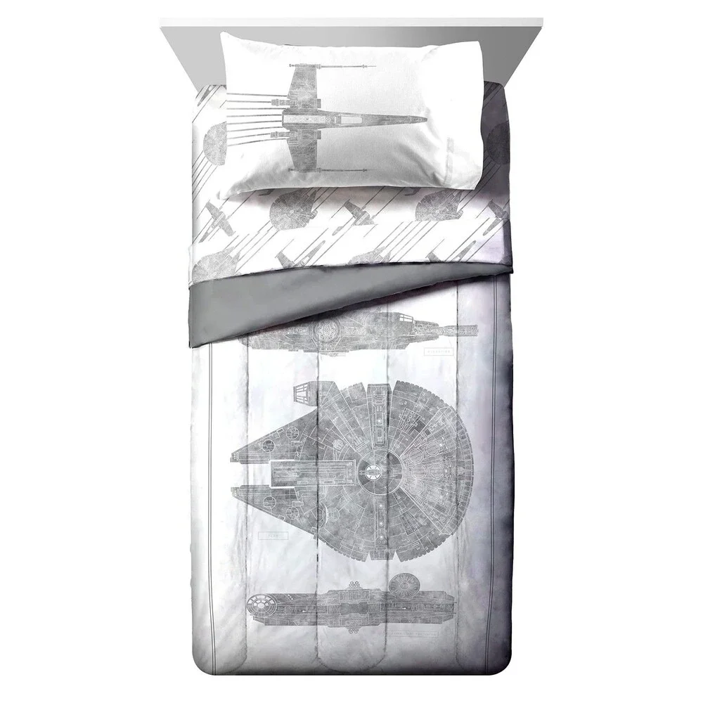 Star Wars Twin Comforter Set 5 Piece - White